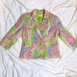 Preppie Floral Blazer Jacket - Lily Pulitzer Style